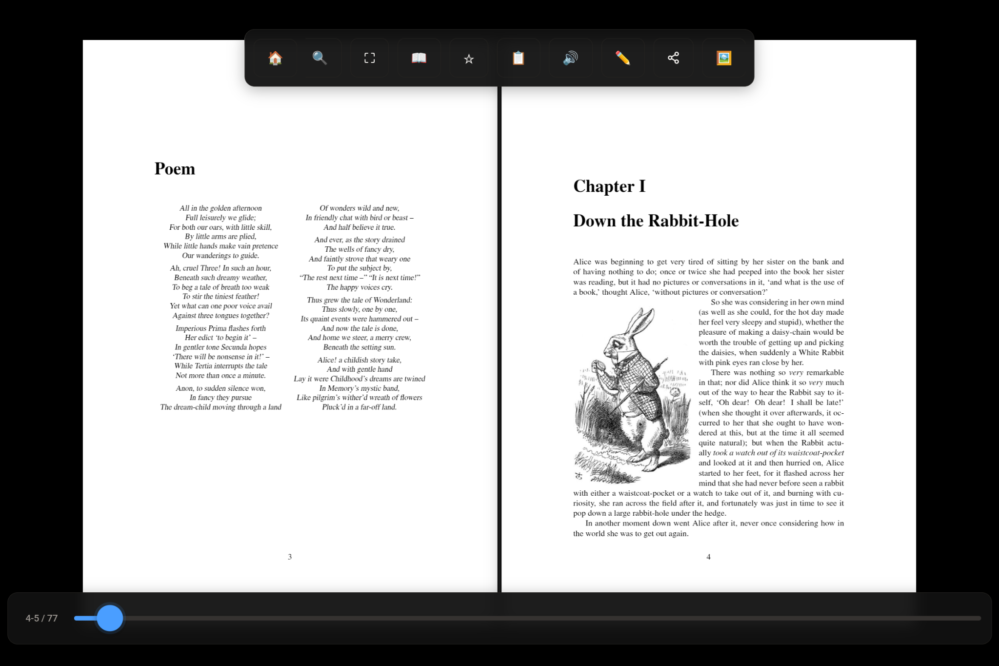 Flippy on tablet in two-page book mode